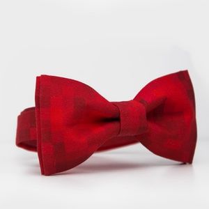 New Tie/Bowtie set for man RED PIXEL
